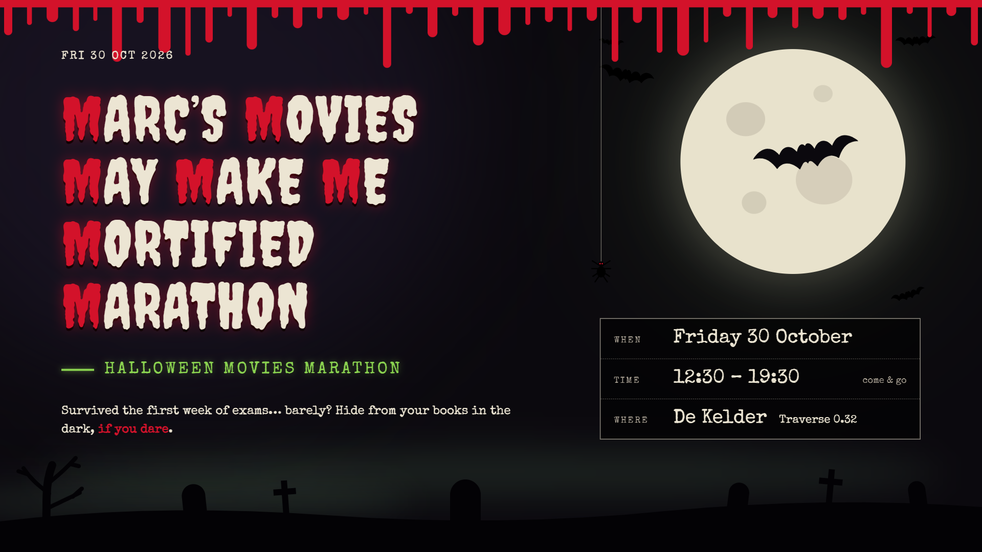 Marcs Movies May Make Me Mortified Marathon: Halloween movies marathon