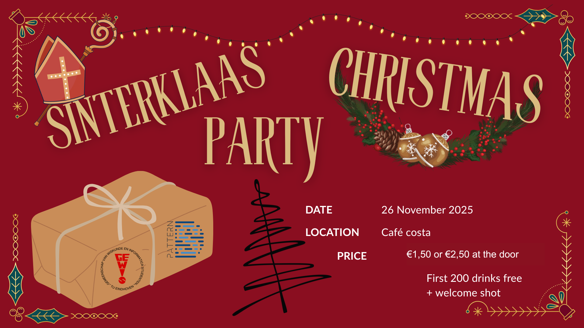 Pattern x Gewis present: Sinterkerst Party @ Costa