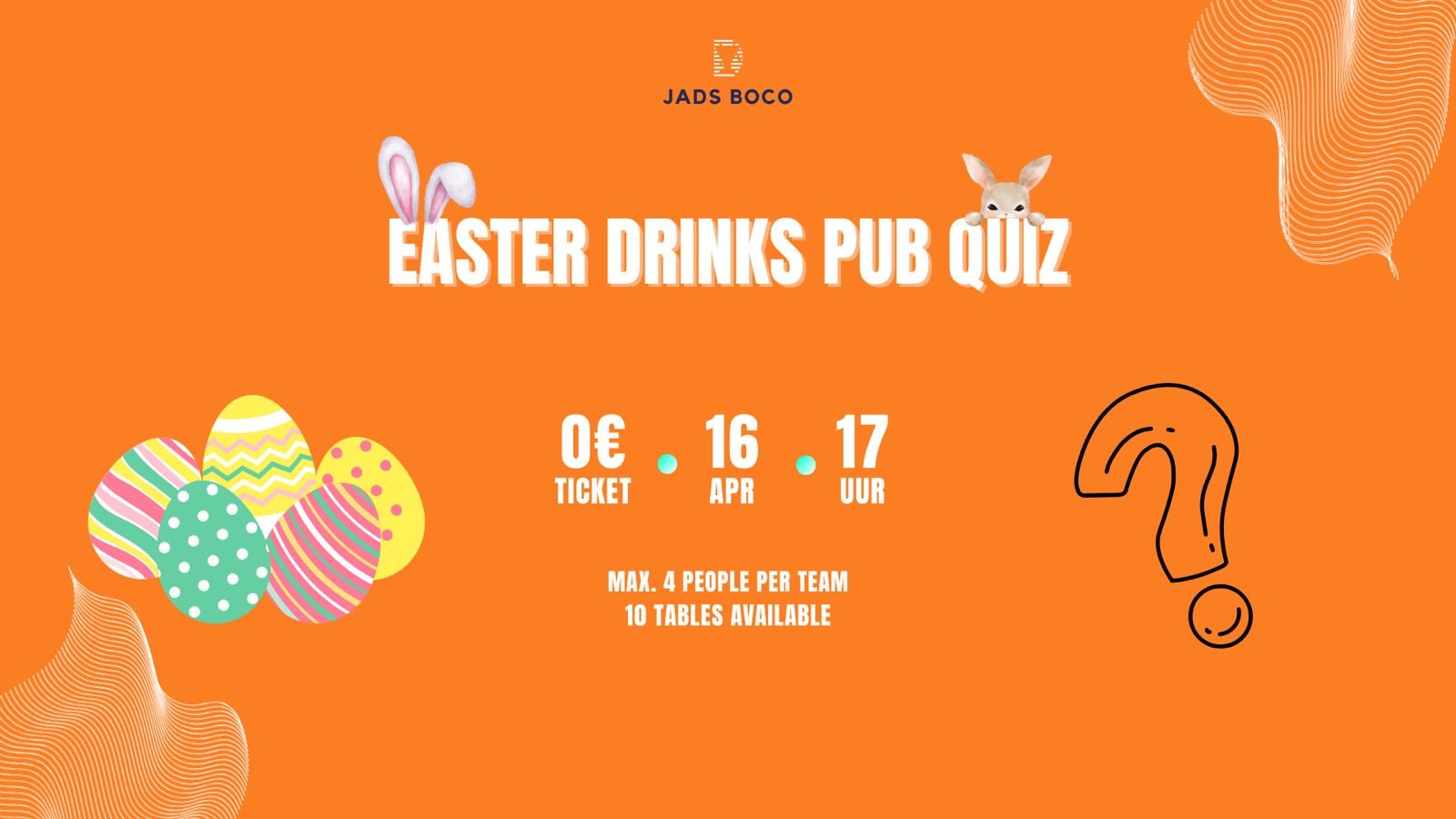 JADS drink - Easter Pub Quiz