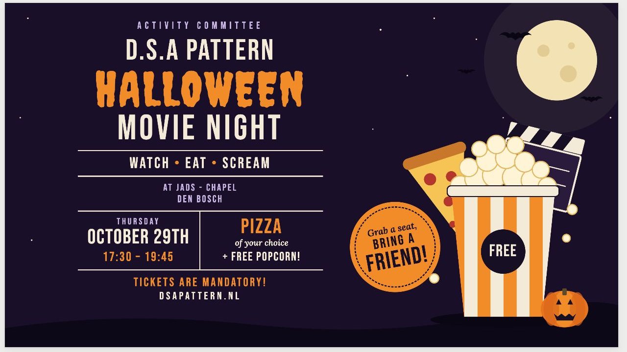 Halloween Movie&Pizza Night JADS- 2026 (Early bird offer)